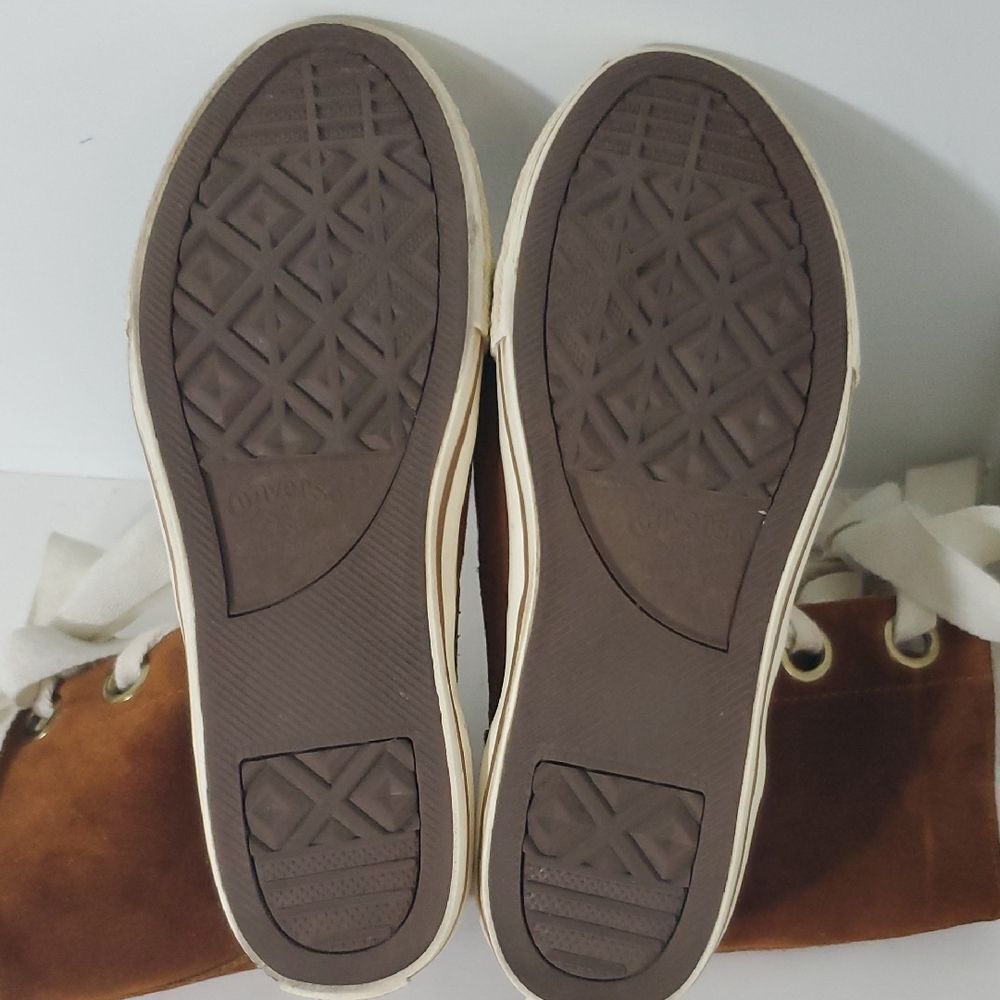 Converse Brown Suede High-Top Lace Boot Sneakers Women's Size 9 - Picture 10 of 10